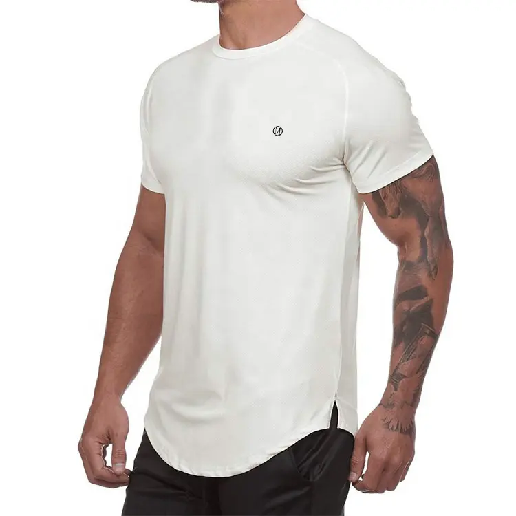 Usine logo personnalisé hommes t-shirts créer propre blanc plaine fitness sport t-shirt marque privée vêtements de sport t-shirt