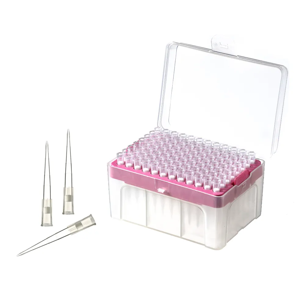 Embouts de Pipette patrouille universels, 300ul, jetables, en plastique Transparent, pour laboratoire médical, 100 pièces