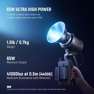 NEEWER MS60C RGBWW LED Video Light with 2.4G/APP <strong>Control</strong> 65W Metal Mini RGB COB <strong>Continuous</strong> <strong>Output</strong> Lighting Handheld Spotlight - Product Image 2