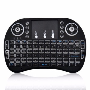 7 colores recargable I8 inteligente remoto inalámbrico Air Mouse 7 colores USB Mini teclado para Android TV Box soporte árabe ruso - Product Image 6