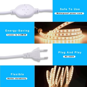 SMD4040 5050 Source Flexible High Voltage Constant <strong>Current</strong> RGB Ruban <strong>LED</strong> Strip Light Waterproof 220V 100M Roll Soft Belt Light - Product Image 3