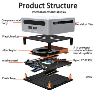 带I7中央处理器的Amd迷你电脑7730U控制台游戏和办公微型电脑 - Product Image 4