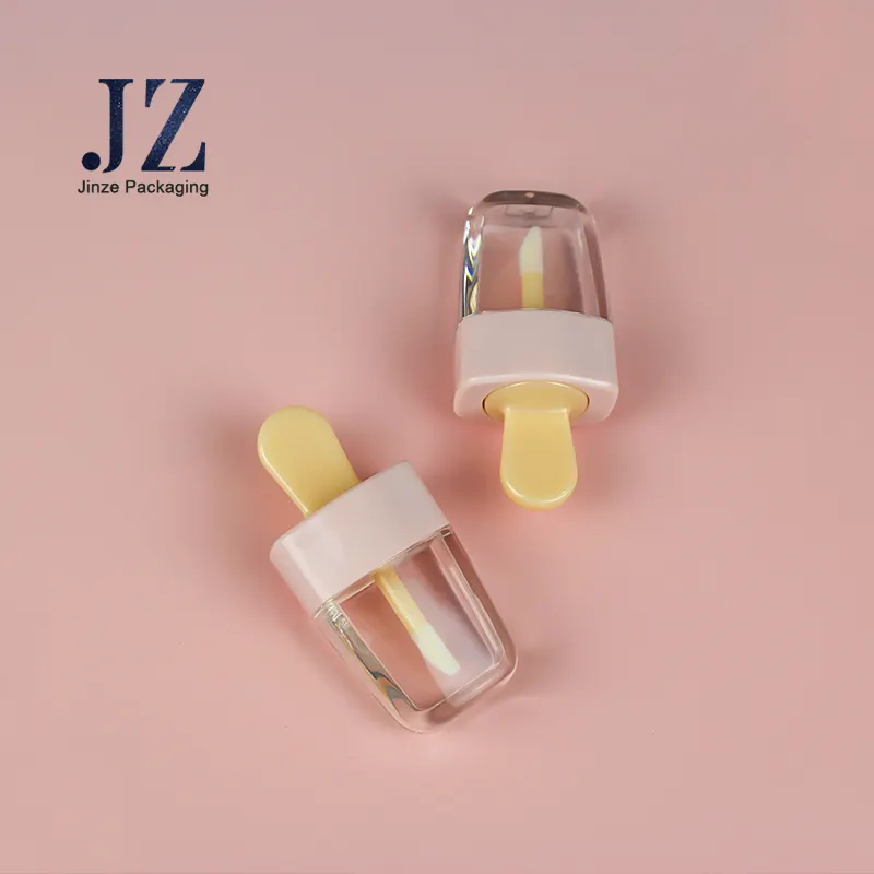 Jinze carino costom del gelato di colore forma di rossetto tune lip gloss contenitore di bottiglia di smalto