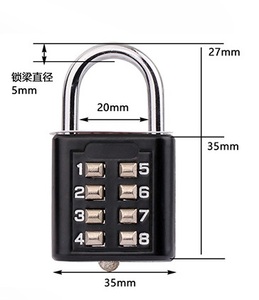 8桁パスワードコードコンビネーション南京錠亜鉛合金スーツケース旅行用スマートロックコードキー付きアンチチフトリックロックW24-980 - Product Image 2