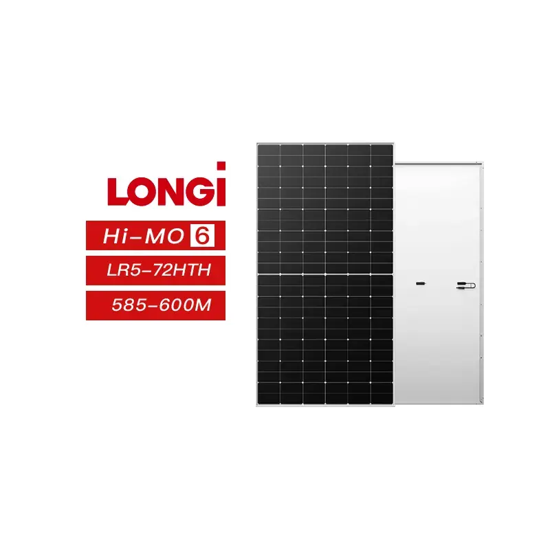 Longi Hi mo6 Mono nửa tế bào mô-đun 580-595 Wát năng lượng mặt trời bảng điều khiển với Monocrystalline silicon Topcon loại OEM điện đánh giá