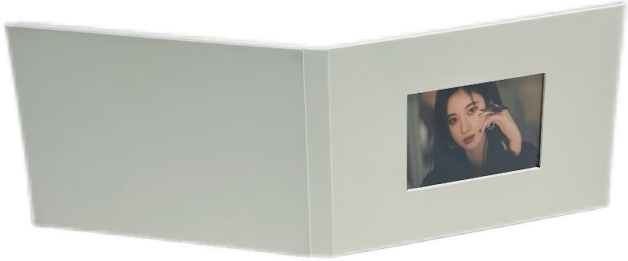 Blanc + Couverture rigide avec fenêtre carrée