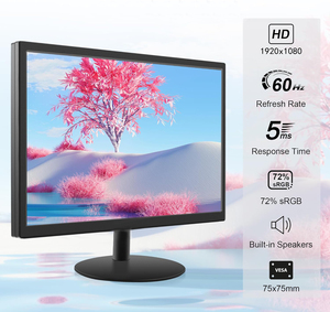 Monitor LED OEM de 22/21, 5 pulgadas, altavoces integrados, entrada VGA, pantalla ancha de ordenador, monitor de pantalla 1920x1080 para el hogar y la Oficina