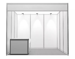 Sistema de carcasa de 3x4x2,5 metros, cabina de exposición de aluminio R8, soporte de Evento de extrusión de ocho vías con mostrador, escritorio y sillas - Product Image 6