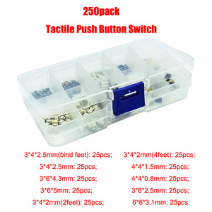 10 modelli 6*6 tattile Micro interruttore tattile pulsante Kit 2P 4P 4.3 5 ~ 13MM DIP SMD staffa impermeabile 6x6 chiave PCB interruttore fai da te - Product Image 2
