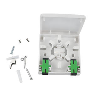 Mini caja de terminales FTTH 86x86mm modelo 1FO 2FO roseta de fibra óptica SC/APC montaje en pared POE 4G 3G GSM GPRS Compatibilidad de red - Product Image 2