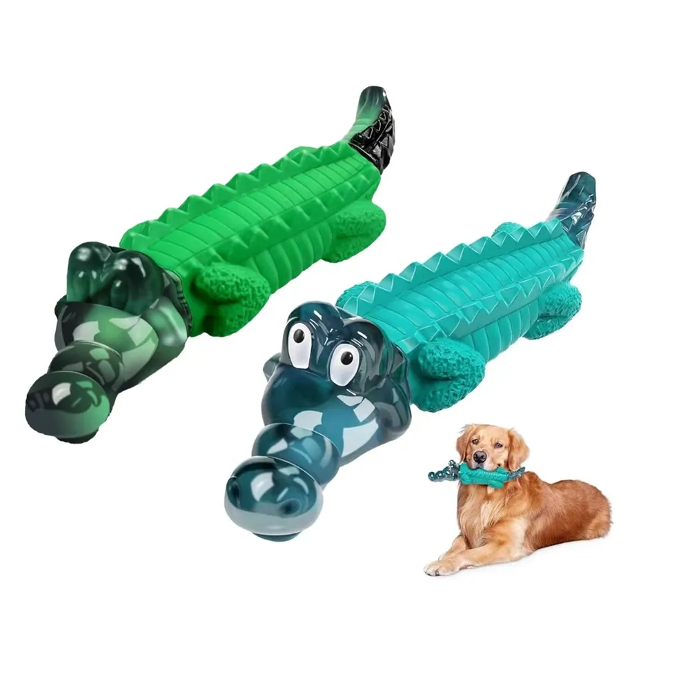 Venta caliente Durable Heavy Duty Dog Toys Cocodrilos Forma Tough Agressive Dog Chew Toys