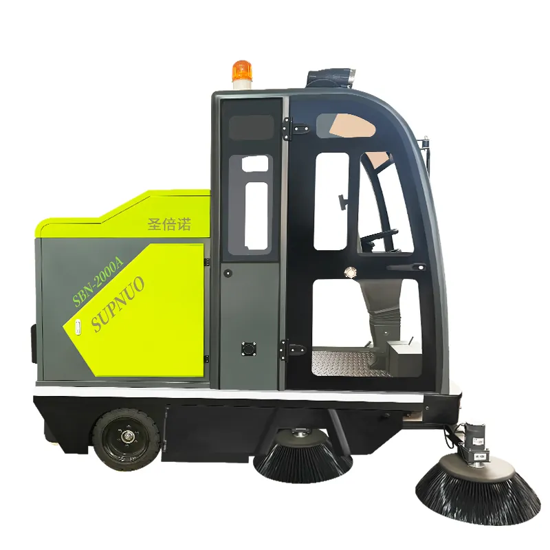 Factory direct sale Supnuo SBN-2000A artificial turf cleaning machine floor sweeper Street Sweeper Road enclosed Cleaning Truck