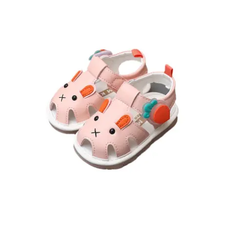夏の新しい0-1-2歳の赤ちゃんBaotouソフトソール滑り止め幼児靴男の子と女の子のサンダルのための幼児の靴