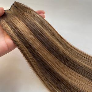 Görünmez Genius atkı insan saçı postiş karışımı daha az ağırlık ve hasar düşmeyen Salon için Remy sınıf tarz olabilir - Product Image 3