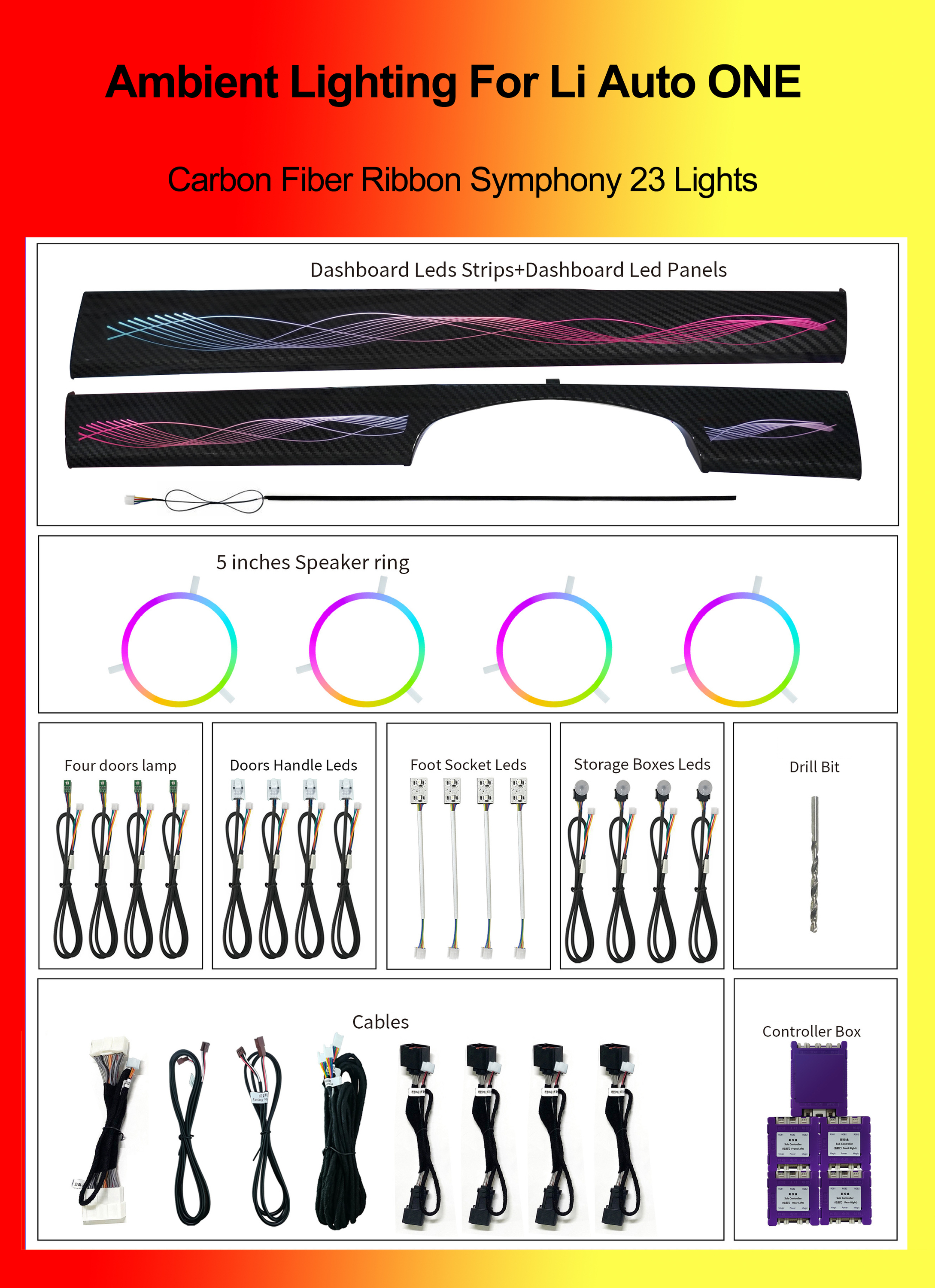 Carbon Fiber Ribbon Symphony 23 Lights
