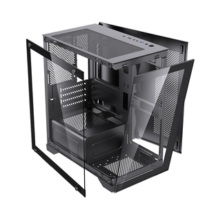 Lovingcool fabbrica Custom da tavolo PC custodia per Computer costruito in vetro trasparente Mid Tower MATX ITX PC Case parti RGB Cooler Cabinet - Product Image 5