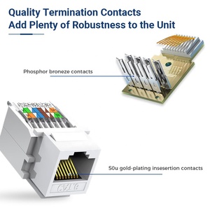 CAT6 RJ45 aletsiz Keystone Ethernet modülü krikolar adaptörü çoğaltıcı kadın ağ konektörü aracı ücretsiz RJ45 Keystone Jack - Product Image 3