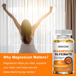 OEM Magnesium glycinat Kapseln Vitamine D3 B6 Kapsel für verbesserte Schlaf qualität Verbesserte Gehirn funktion Nahrungs ergänzungs mittel - Product Image 5