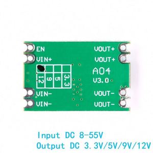 Nuevo módulo de fuente de alimentación reductor de placa regulada Buck 2A entrada 8-55V salida DC a DC 3,3 V/5V/9V/12V A04 PCB electrónico - Product Image 5