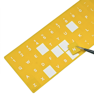 ラップトップデスクトップコンピュータキーボードオーバーレイカスタマイズ多言語ラップトップキーボード文字ステッカーラベル-アラビア語と韓国語 - Product Image 5