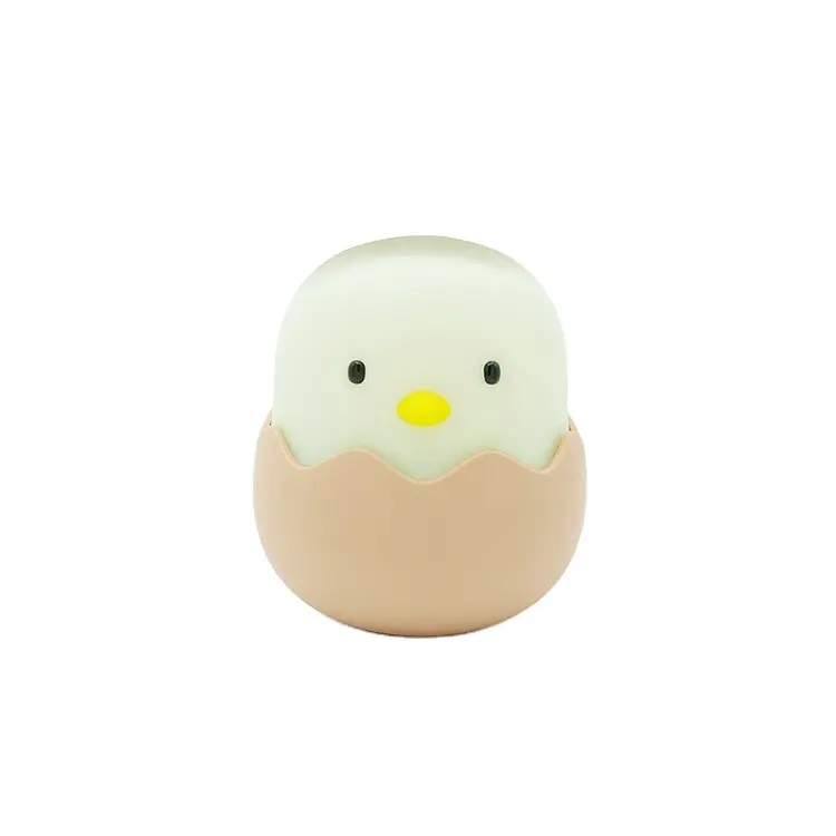 Sensore tattile guscio d'uovo luce notturna di pollo per bambini Eggy silicone amicizia bella lampada a LED per lampada da notte per bambini