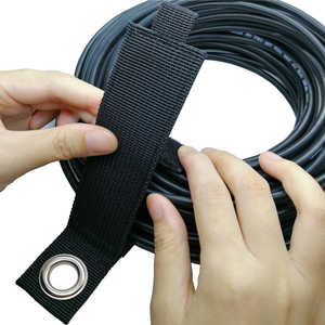 Webbing Factory Customizable Smooth and <strong>Soft</strong> Low <strong>Elasticity</strong> Hook and <strong>Loop</strong> Tape Hot Sell 100% Nylon Hook and <strong>Loop</strong> With Eyelet