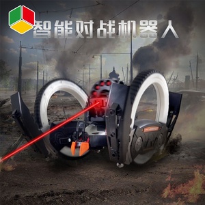 QS oyuncak 2.4G mücadele RC Drift kiti araba oyuncak 360 haddeleme rotasyon Light Up tekerlekler ayrılabilir yumuşak füze silah off Road araba - Product Image 2