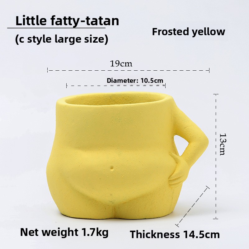 Little Chubby C Large Matte Yellow 19cm