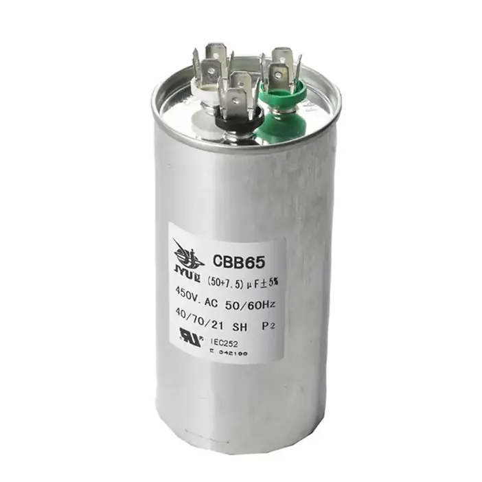 Condensador de arranque del motor Cbb AC 45 + 5 uF 370-440VAC 50/60Hz Condensadores de ventilador Redondo Dual Run Cbb65 Condensador HVAC