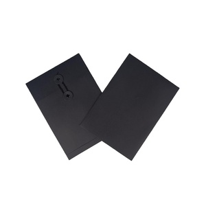 Benutzer definierte schwarze Kurier Kraft papier Brieftasche Umschlag Mailing Taschen mit Knopf Schnur Krawatte für Craft Aufkleber Kerze Verwendung - Product Image 1