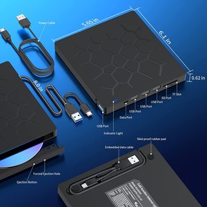 Nuevo REPRODUCTOR DE DVD externo multifuncional USB 3,0, lector de ranura para tarjeta SD/TF, unidad externa de DVD RW - Product Image 6