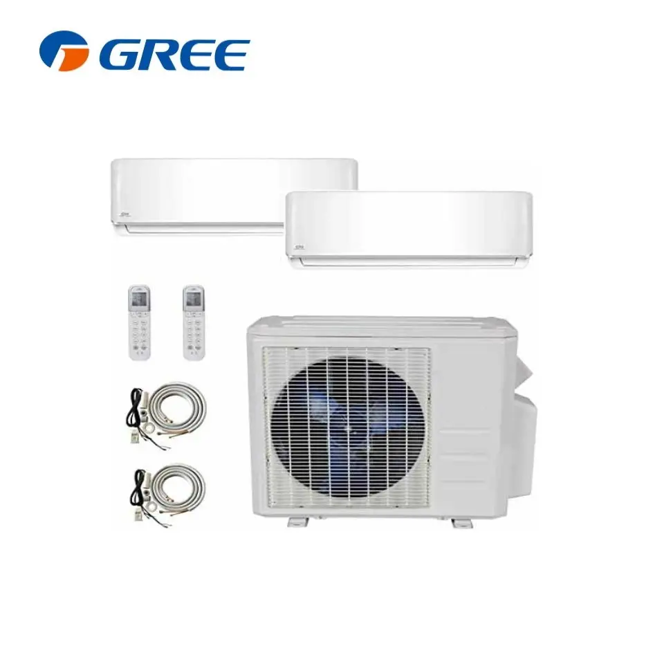 GREE 12000 18000 24000 36000 Btu R410a réfrigérant 50hz 60hz onduleur Mini climatiseur fendu