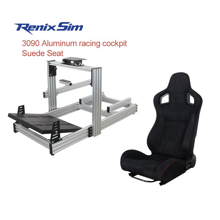 Cockpit de course en aluminium avec siège en suède 3090+