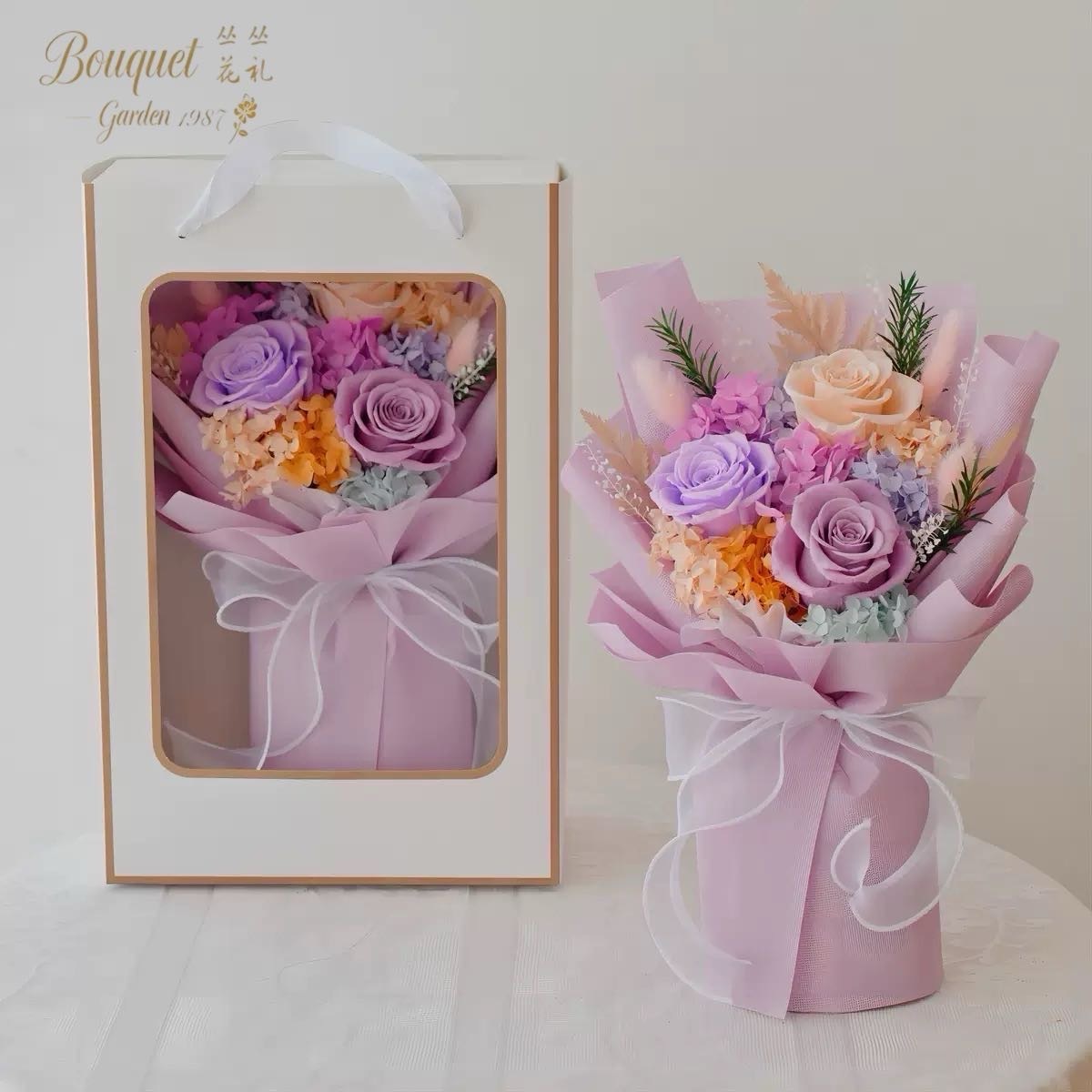 Boîte cadeau fenêtre pour 15 bouquets
