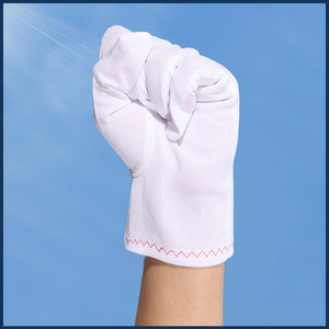 Yarı iletken atölye tozsuz elektronik fabrika Polyester eldiven için özel düz renk anti-statik beyaz eldivenler - Product Image 3