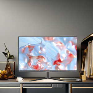 Monitor de computadora LCD plano con pantalla LED para oficina en casa de 21,5 pulgadas con entrada H-D-m-I y VGA para PC, uso de escritorio, tamaño pequeño básico