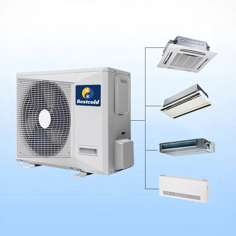 Bestcold เครื่องปรับอากาศส่วนกลางสำหรับใช้ในบ้าน, เครื่องปรับอากาศระบบ HVAC ขนาดเล็ก VRF R32/r410a ที่อยู่อาศัย8-16kw กลางแจ้ง