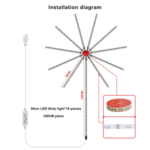 花火LEDストリップライト寝室音楽同期電話APPリモコン花火LEDライトクリスマスパーティーバーKTV - Product Image 2