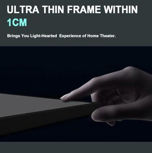 UE en stock 2023 más nuevo Wupro/OEM Pantalla de proyector de 120 pulgadas PVC cristal gris 4K 3D ganancia mejorada UHD Pantalla de proyector de marco fijo - Product Image 5