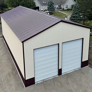 คลังสินค้าโครงสร้างเหล็กสำเร็จรูปอุตสาหกรรมที่ทันสมัยประหยัดพลังงานพร้อมแผงแซนวิช - Product Image 1