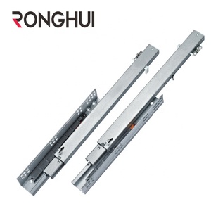 3 Fold <strong>Push</strong> to <strong>Open</strong> Hidden Telescopic <strong>Rails</strong> Soft Close Undermount Concealed Drawer <strong>Slide</strong> - Product Image 1
