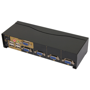 VCOMデスクトップコンピュータKVM VGAスイッチ4コンピュータ1モニターHotkey Irリモコン付き - Product Image 1