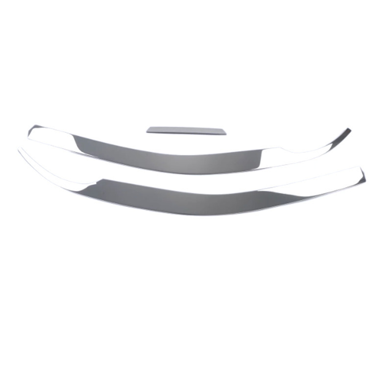 Front bumper trim - glossy - stainless steel