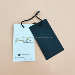 <strong>Custom</strong> Own Design Brand Name Logo <strong>Printing</strong> Paper Clothing Garment Jewelry Hang <strong>Tags</strong> With <strong>String</strong> - Product Image 2