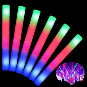 <strong>Custom</strong> <strong>Led</strong> <strong>Glow</strong> Foam <strong>Stick</strong> With Logo 48cm Baton Night Run Use <strong>Flashing</strong> Light up Cheering 18.5 Inch Colorful Party Logo