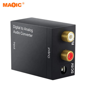 Convertidor de Audio Digital Coaxial a analógico, amplificador de potencia IC de fibra óptica 3,5