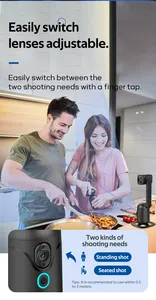 Q7 Smart <strong>Following</strong> Focus Gimbal No APP AI Auto Face Tracking Gesture Pause/start Face 360 Degree Follow up Shooting Gimbal - Product Image 6