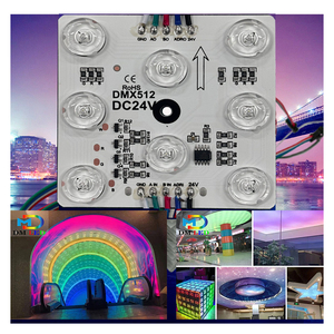 RGBW 8 moduli led 24V 1824 DMX512 IC quadrato 8 modulo led per pubblicità plafoniera scatola 24v dmx512 modulo led