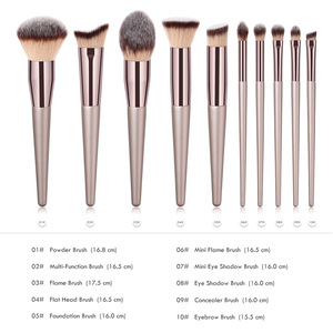 Inci rengi Maquillaje araçları sentetik kore kahverengi vakıf göz makyaj fırçası es 4/9/10/14/20 adet özel Logo makyaj fırçası Set - Product Image 6