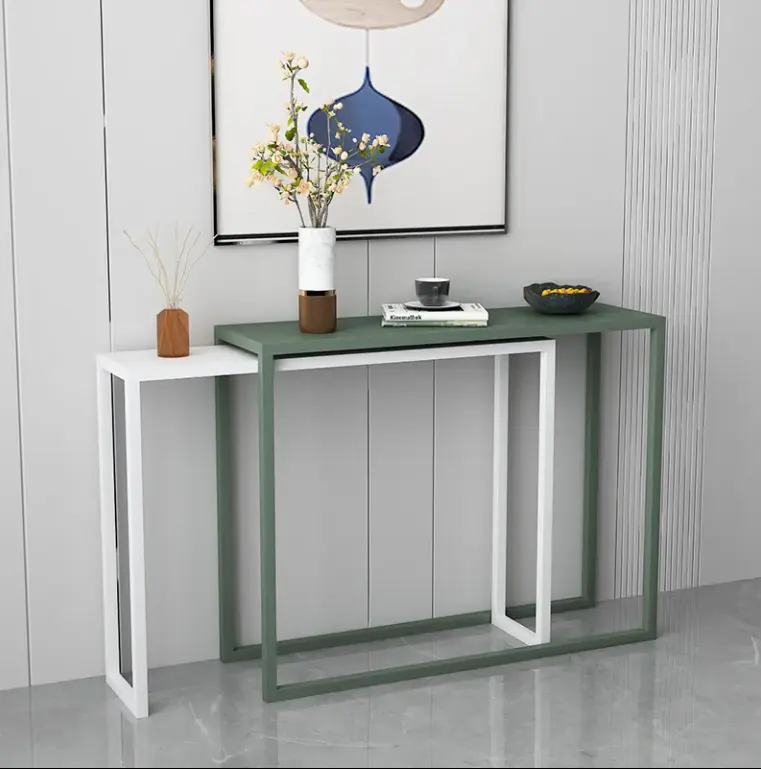 Unique console table wholesale living room elegant stainless steel console table